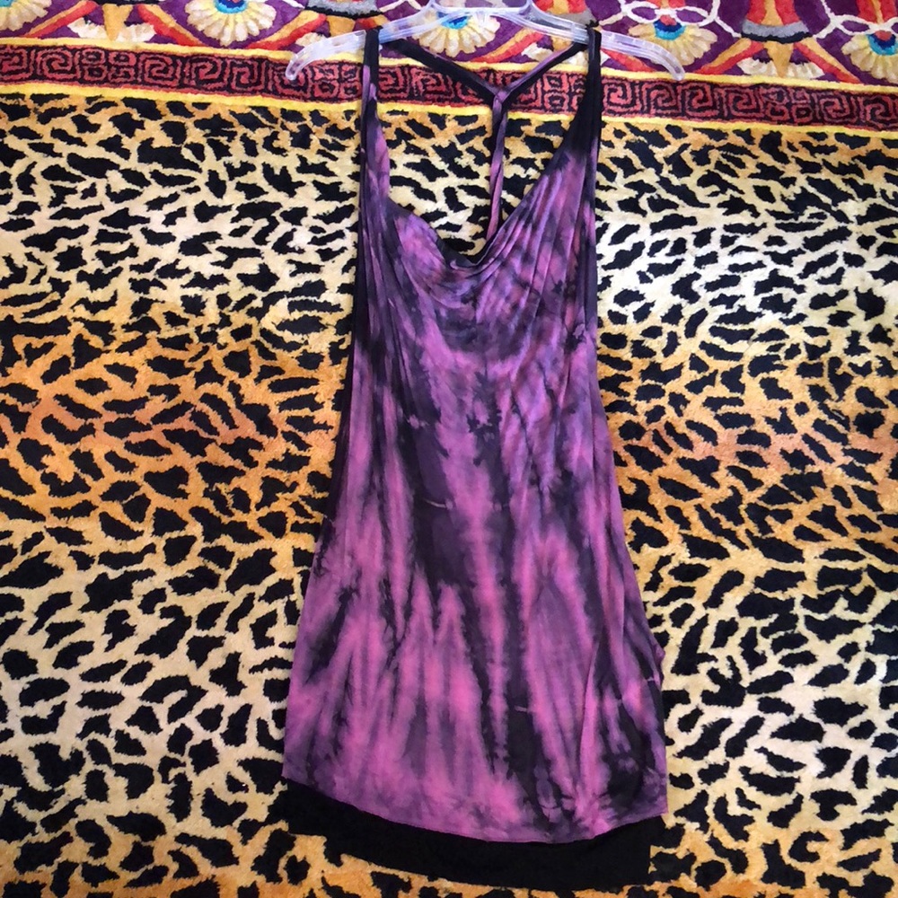 Tie dye racerback tank top